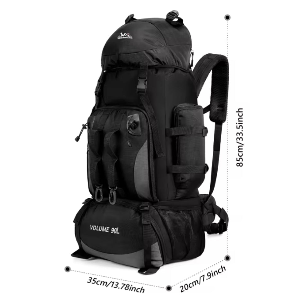90L Waterproof Hiking Camping Backpack Trekking Travel Bag