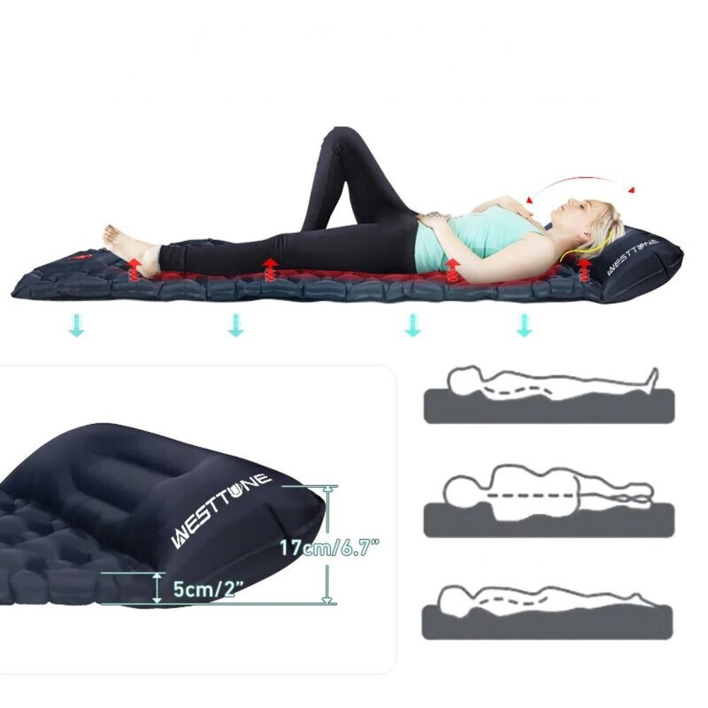 Ultralight Inflatable Camping Mattress with Built-in Pump