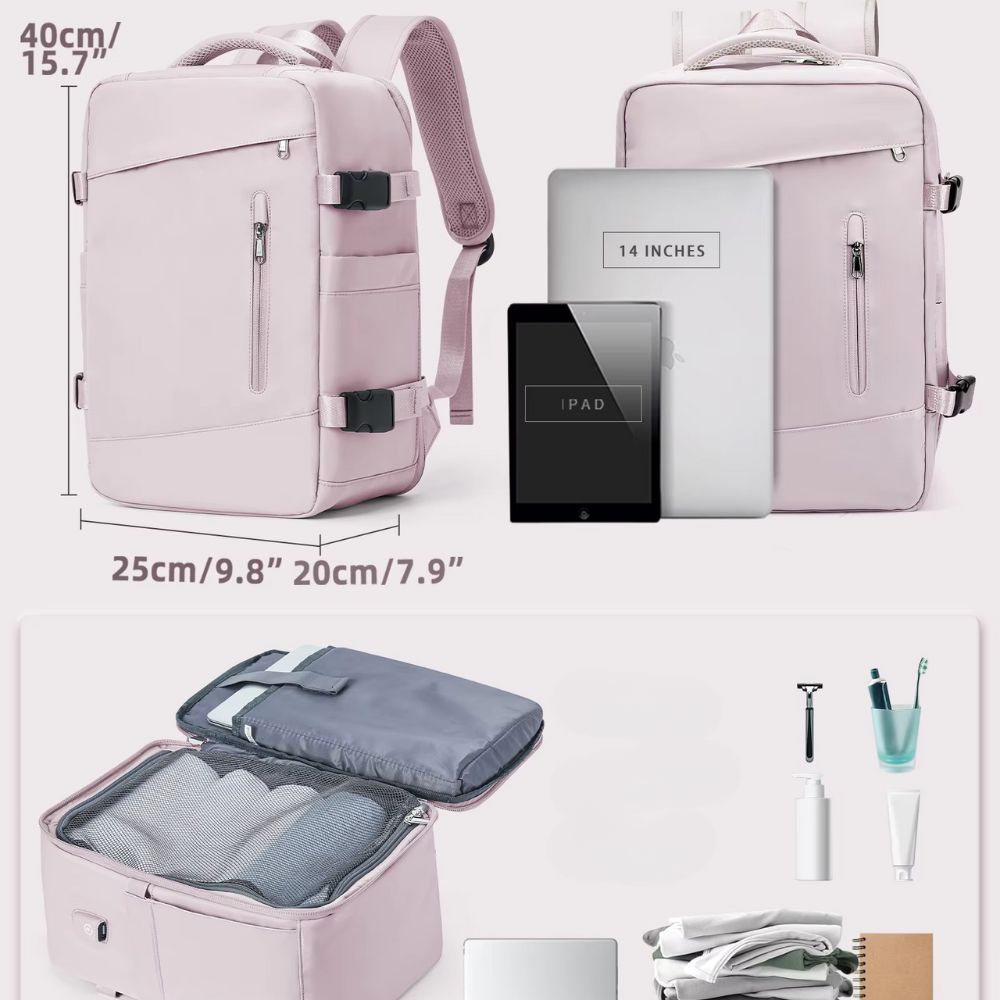 Women Men Backpack Suitcase for Effortless Air Travel