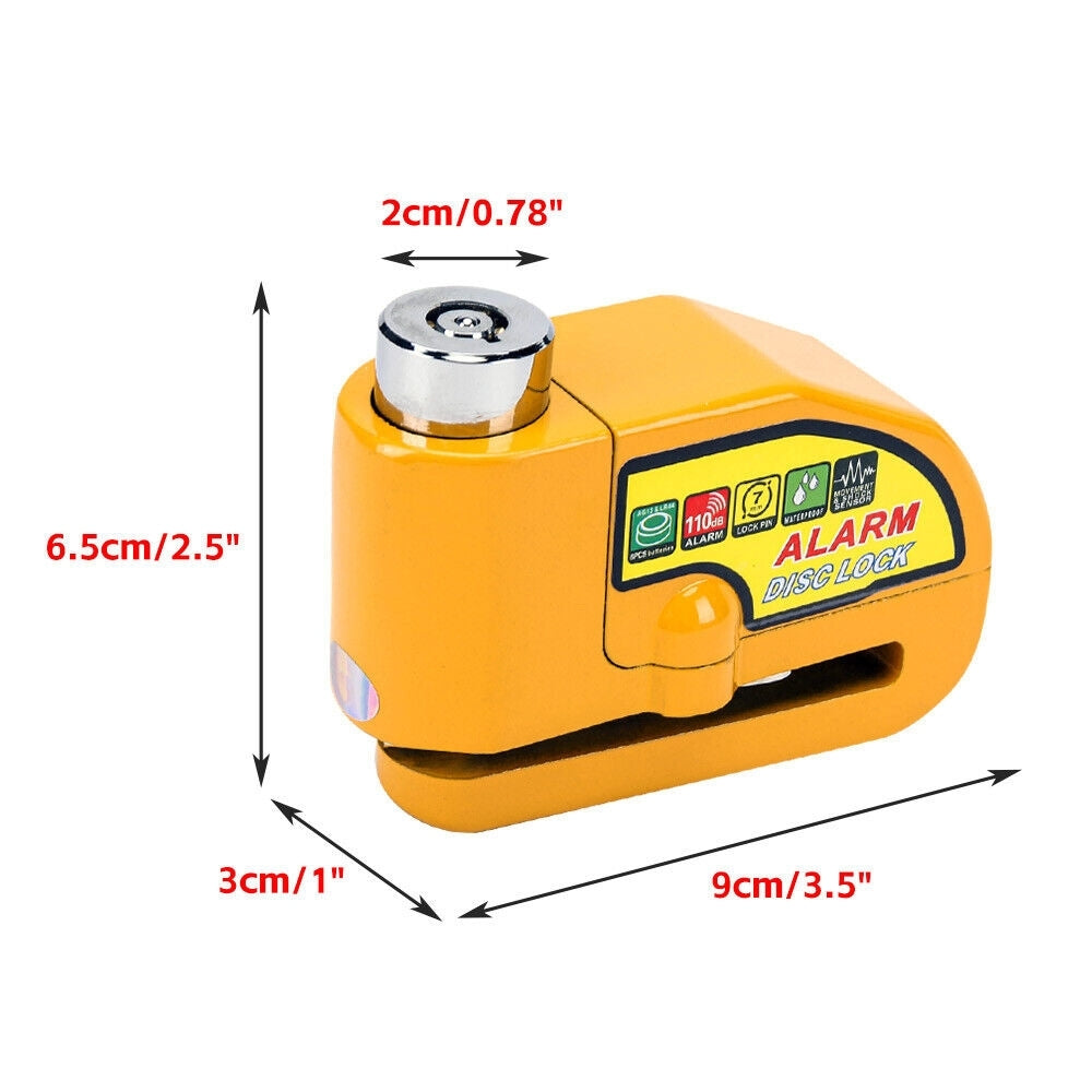 Motorcycle Alarm Disc Lock Motorbike Brake Security Disk Rotor Lock Bike Bicycle