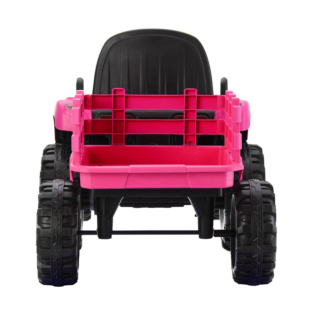 Pink Kids Ride On Tractor Car 12V with Remote Control Toy