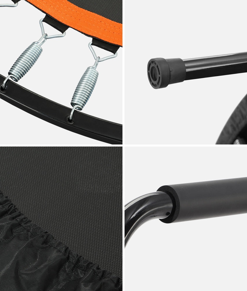 48 Inch Round Trampoline Fitness Rebounder with Handrail