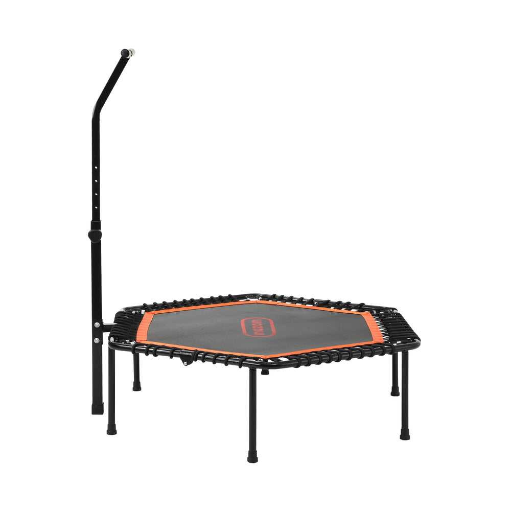 50 Inch Adjustable Trampoline Fitness Rebounder with Handrail
