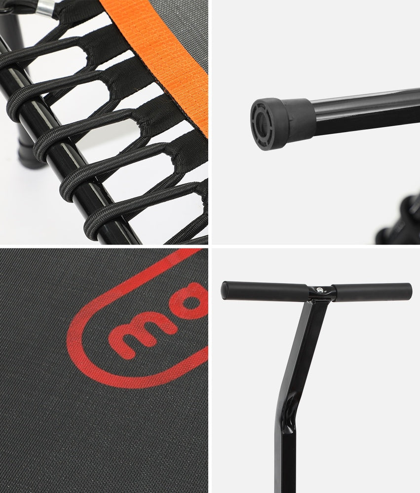 50 Inch Adjustable Trampoline Fitness Rebounder with Handrail