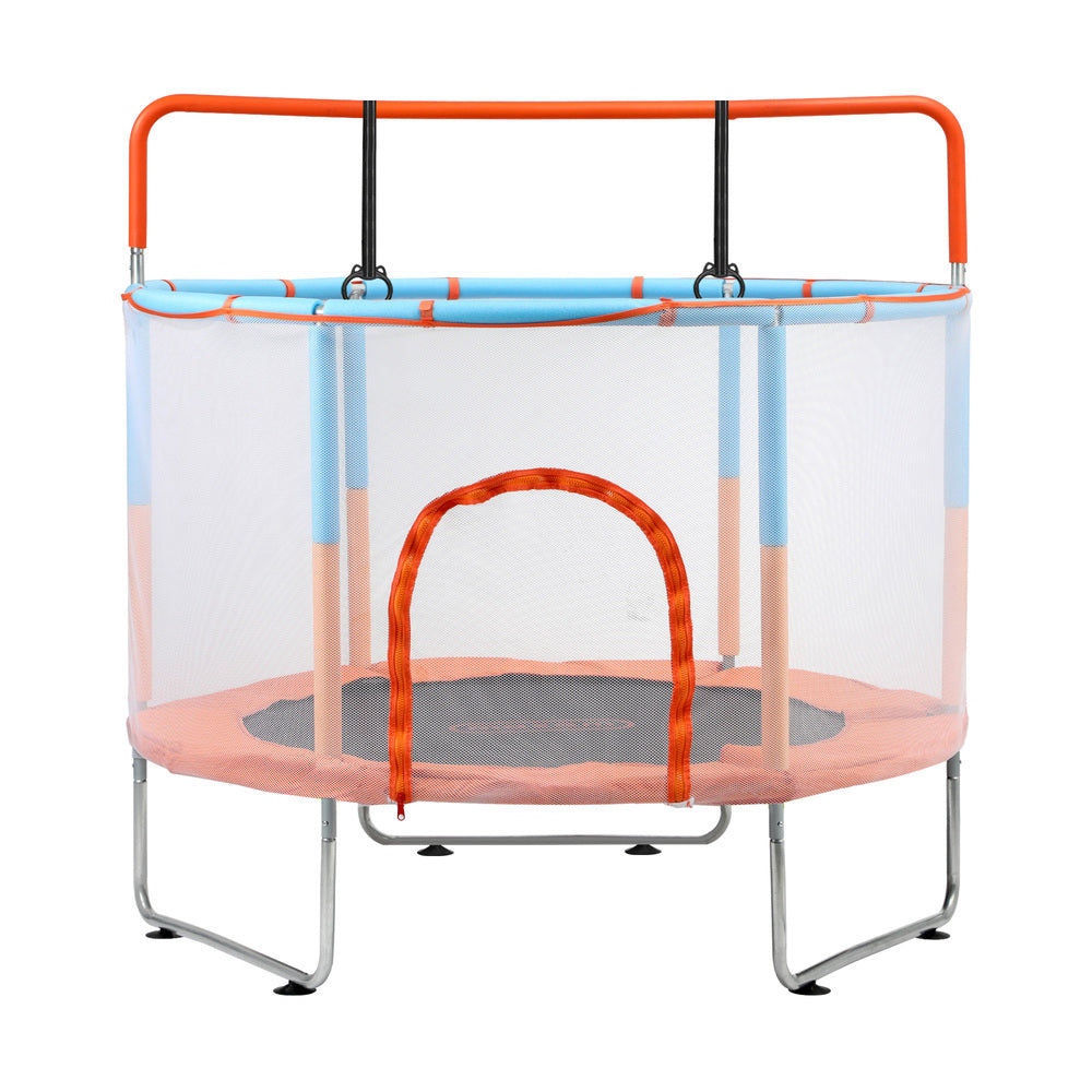 60 Inch Kids Trampoline with Safety Net Enclosure and Horizontal Bar