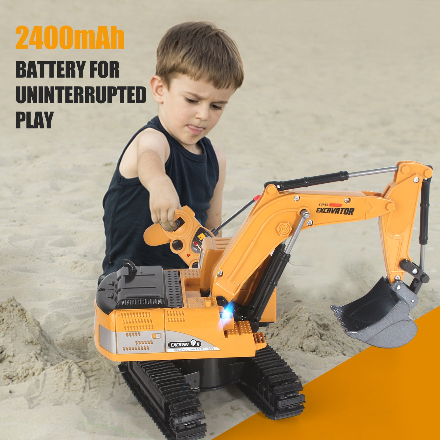 AU 2025 RC Digger Remote Controlled Excavator Construction Vehicle Truck Car Kids Gifts,The Logistics Will Be Send Randomly